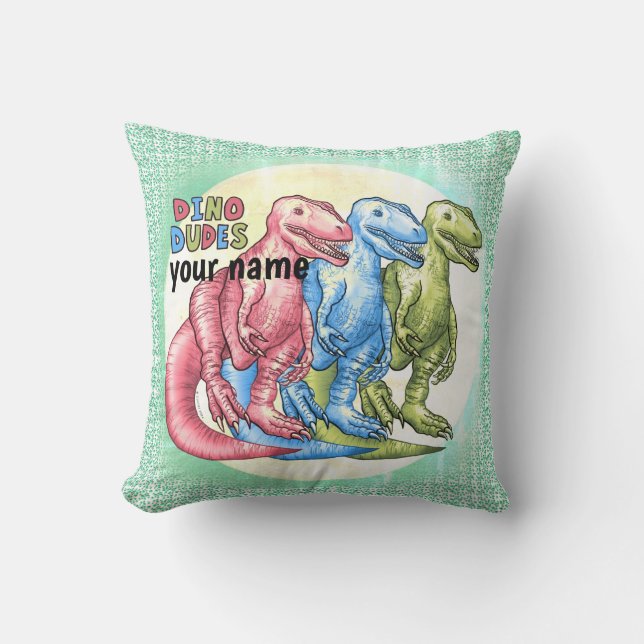 Dino Dudes Dinosaurs  pillow (Front)
