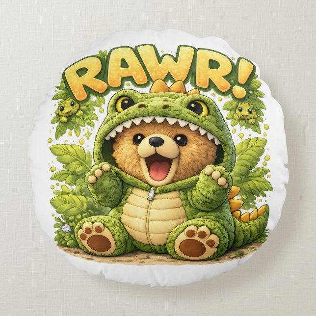 Dino Dylan Round Pillow (Front)