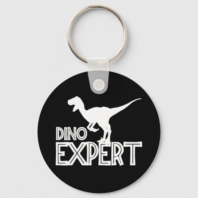 Dino Expert - Dinosaur Lovers Keychain (Front)