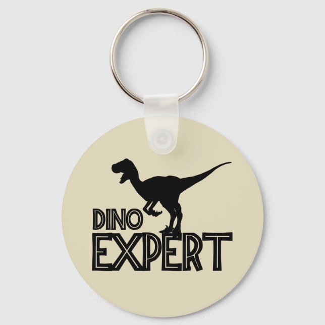 Dino Expert - Dinosaur Lovers Keychain (Front)
