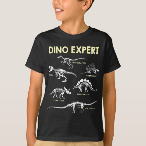 Dino Expert Future Paleontologist Dinosaur Fossil  T_Shirt