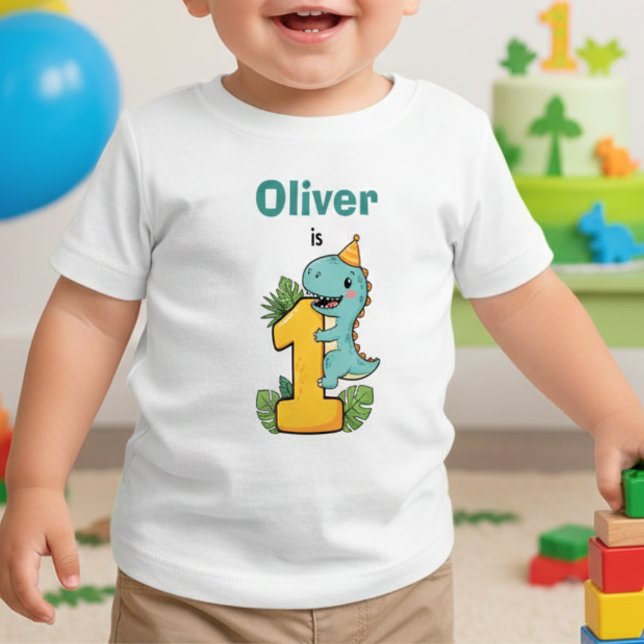 Dino First Birthday Baby T-Shirt (Creator Uploaded)