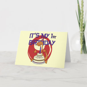 Dino First Birthday Tshirts and Gifts Card