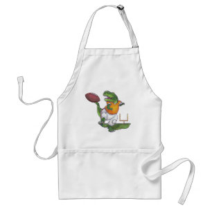 Dino Football Player Adult Apron