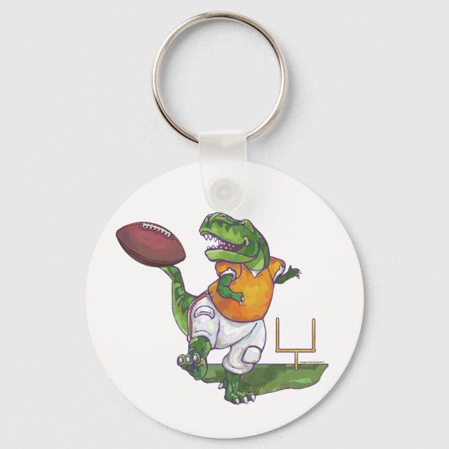Dino Football Player Keychain (Front)