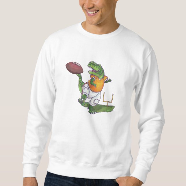 Dino Football Player Sweatshirt (Front)