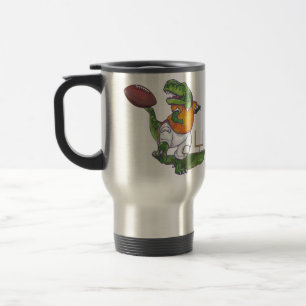 Dino Football Player Travel Mug