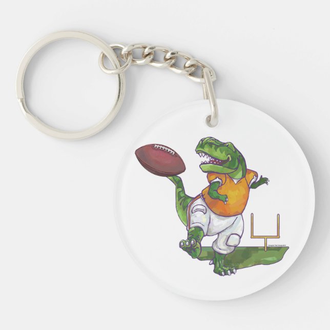 Dino Football Star Keychain (Front)