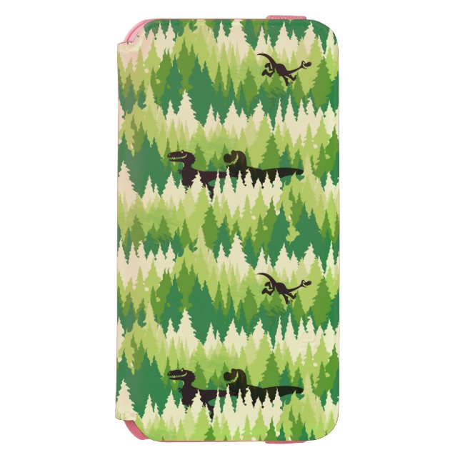 Dino Forest Pattern Incipio iPhone Wallet Case (Folio Front)