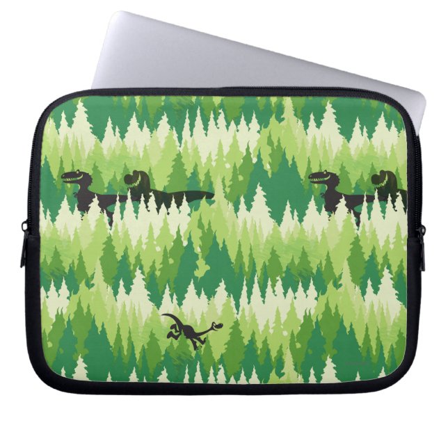 Dino Forest Pattern Laptop Sleeve (Front)
