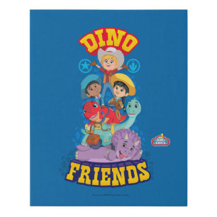 Dino Friends Dino Ranch Faux Canvas Print