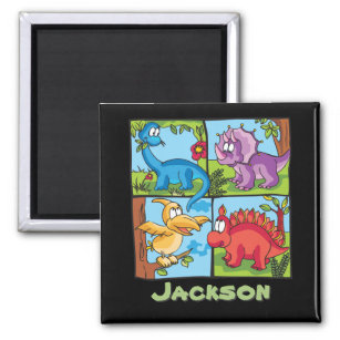 Dino Friends Personalized Magnet