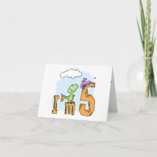 Dino Fun 5th Birthday Invitation
