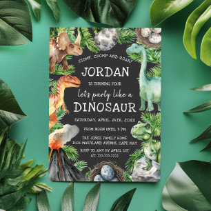 Dino Fun Birthday Party Invitation