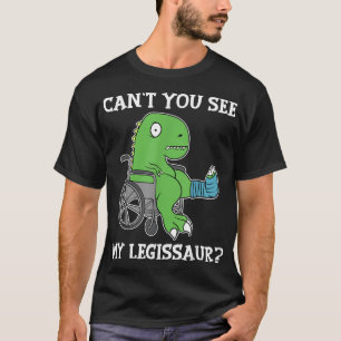 Dino Funny Get Well Broken Leg  Dinosaur with a Ca T-Shirt