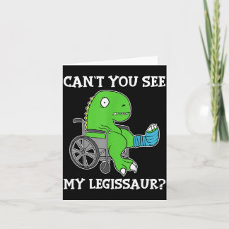 Dino Funny Get Well Broken Leg Gift Dinosaur With  Card