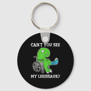 Dino Funny Get Well Broken Leg Gift Dinosaur With  Keychain