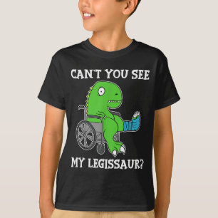 Dino Funny Get Well Broken Leg Gift Dinosaur With T-Shirt