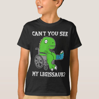Dino Funny Get Well Broken Leg Gift Dinosaur With T-Shirt
