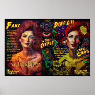 Dino Girl Fans Poster