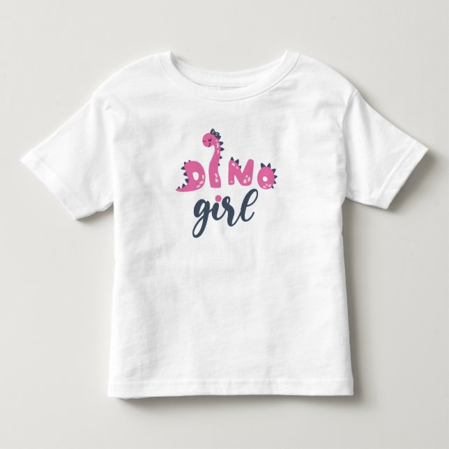 Dino Girl Toddler Dinosaur T-Shirt (Front)