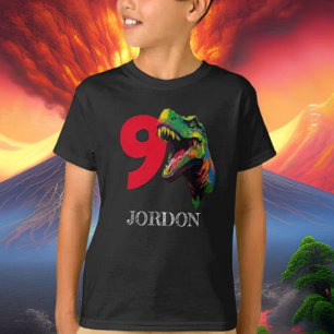Dino Happy 9th Birthday T-Shirt