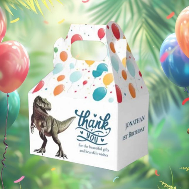 dino happy boy favor box	 favor boxes (Get ready to roar with excitement! Invite your friends to a dino-mite Jurassic World party)