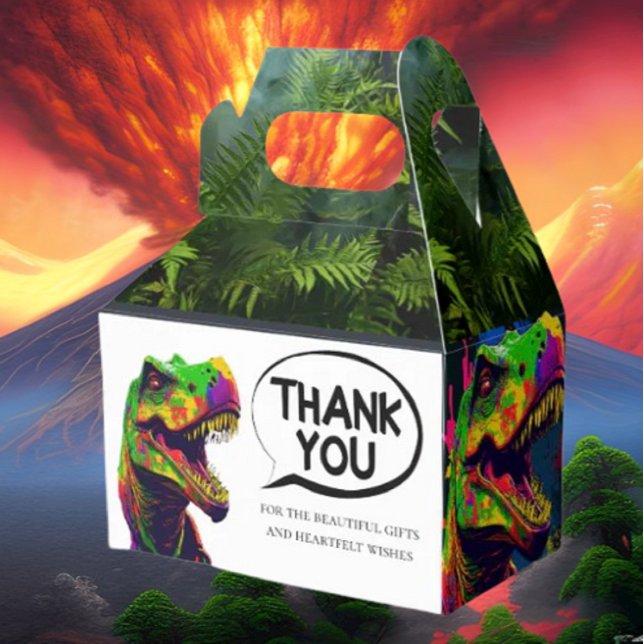 Dino Happy Favor Boxes (Bring your dream party to life with our selection of quality Dinosaur themed party supplies )
