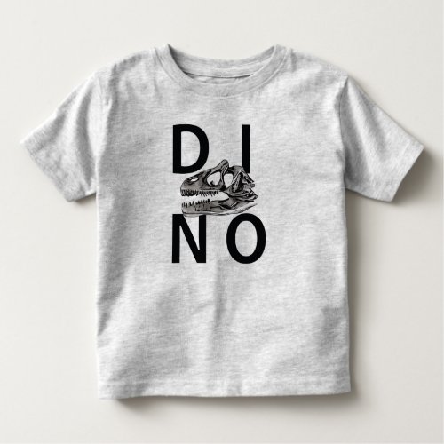 DINO _ Heather Grey Toddler Fine Jersey T_Shirt