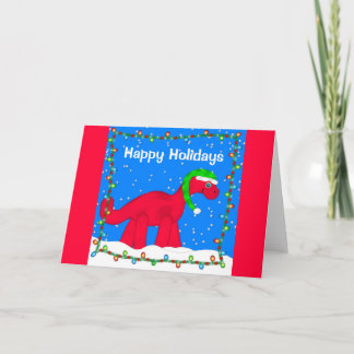 Dino Holiday Greeting Card