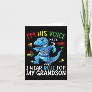 Dino I’m His Voice He’s My Heart I Wear Blue For M Card