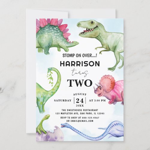 Dino Island Dinosaur Birthday Invitation