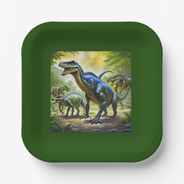 Dino Jungle Adventure  Paper Plates (Front)