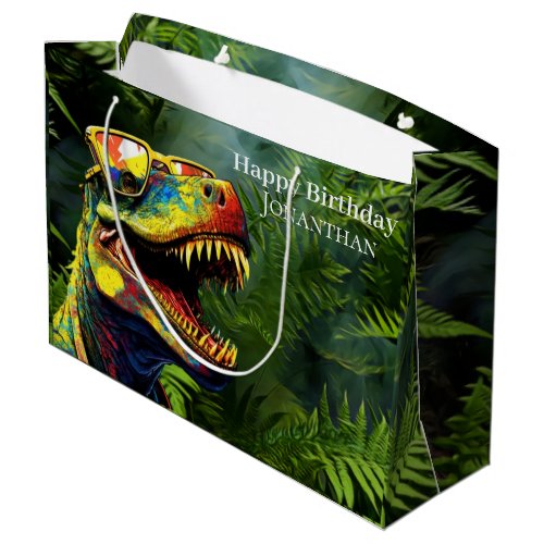 Dino Jurassic Jungle kids Large Gift Bag