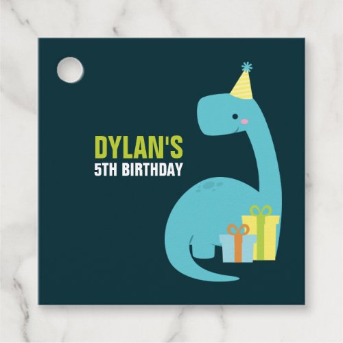 Dino Kids Birthday Party Favor Tags