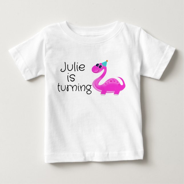 Dino knows you are turning 2  baby T-Shirt (Front)