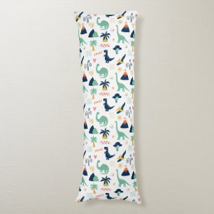 Dino Land White Body Pillow