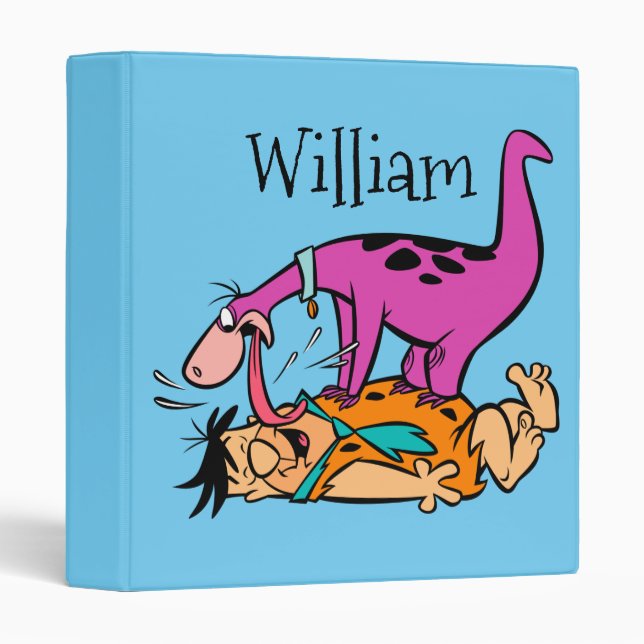 Dino Licking Fred Flintstone Binder (Front/Spine)