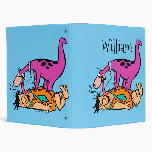 Dino Licking Fred Flintstone Binder | Zazzle