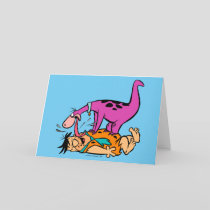 Dino Licking Fred Flintstone Card