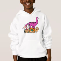 Dino Licking Fred Flintstone Hoodie