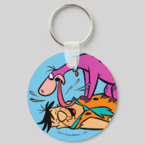 Dino Licking Fred Flintstone Keychain