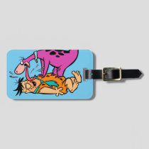 Dino Licking Fred Flintstone Luggage Tag