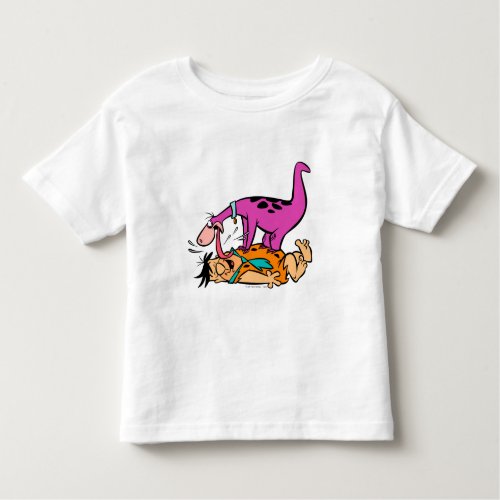 Dino Licking Fred Flintstone Toddler T_shirt
