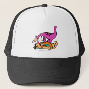 Dino Licking Fred Flintstone Trucker Hat