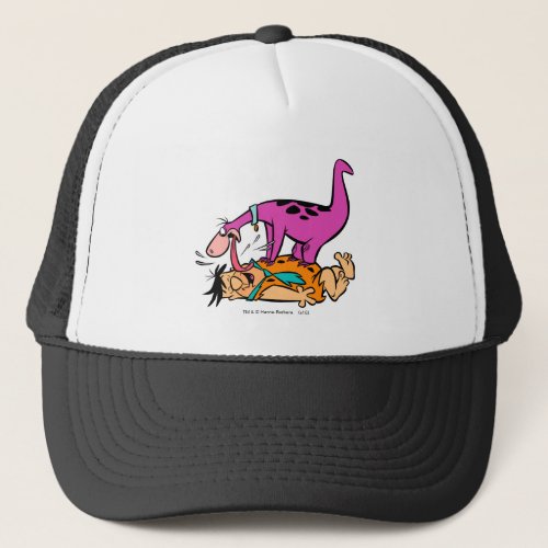Dino Licking Fred Flintstone Trucker Hat