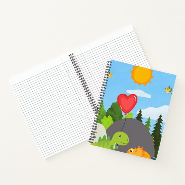 Dino Love in the Forest Notebook (Inside)