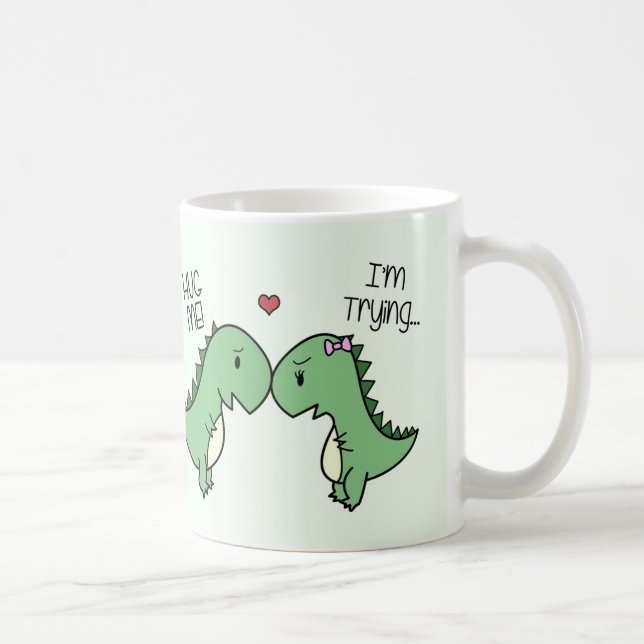 Dino Love Mug! [In Green] Coffee Mug (Right)