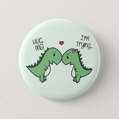 Dino Love Pins Pinback Button