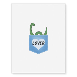 Dino lover in pocket temporary tattoos